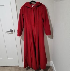Linennaive My Fair Lady Wool Coat in Red